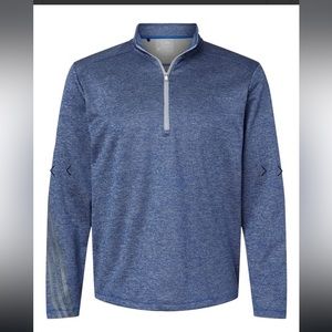 Adidas Golf A284 Mens Brushed Terry Heathered Quarter-Zip Pullover